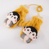 Extra-long fleece keep warm cartoon gloves, family style