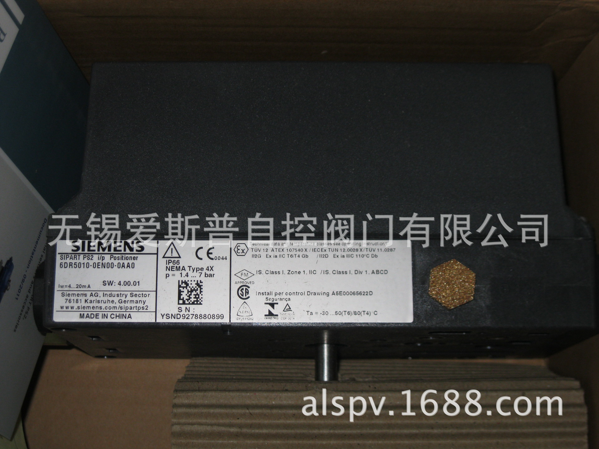 西门子单作用智能型阀门定位器PS2系列6DR50100EN000AA0