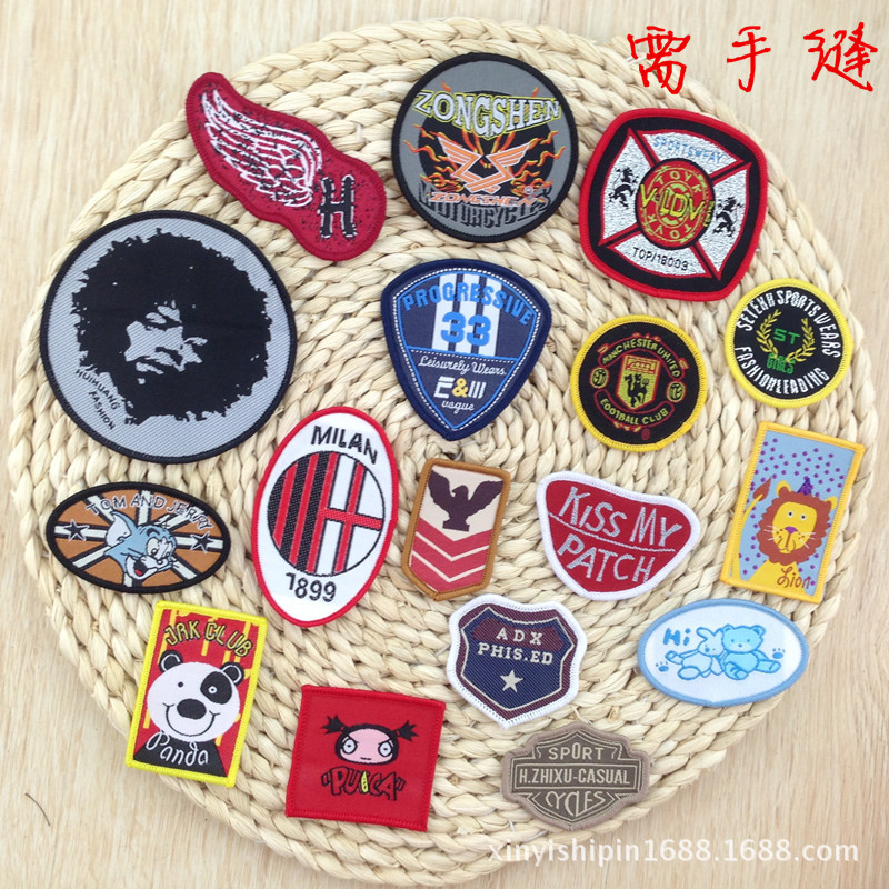 厂家直销 手缝织唛服装辅料布贴卡通布贴徽章diy儿童衣服补丁贴贴