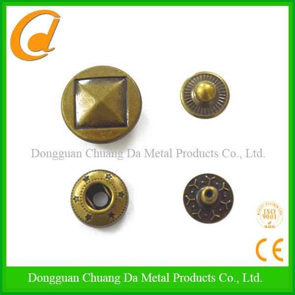 厂家直销15mm优质铜四合扣 喼钮  暗扣 隐形钮扣 五金扣CC00786