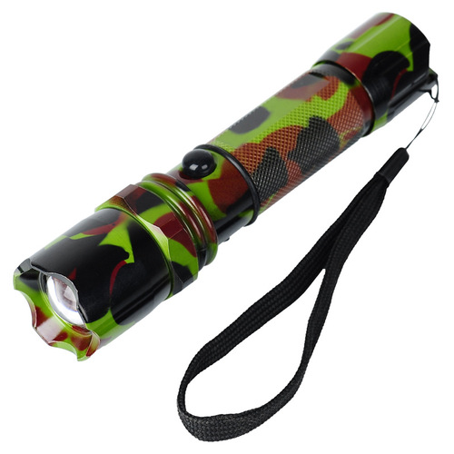 Factory Wholesale Camouflage Aluminum Alloy High-Intensity Flashlight with Rotating Focus Charging LED Long-Range Cycling
