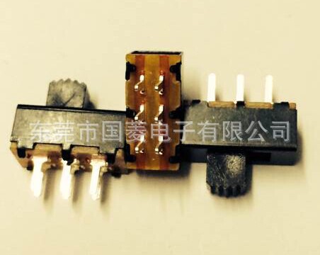 SS-22F08(2P2T)立式双排6脚插脚 白壳镀镍铜壳镀镍 厂家直销