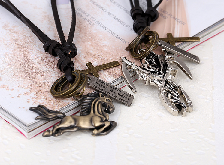 Necklace vintage leather necklace wholesale leather necklace