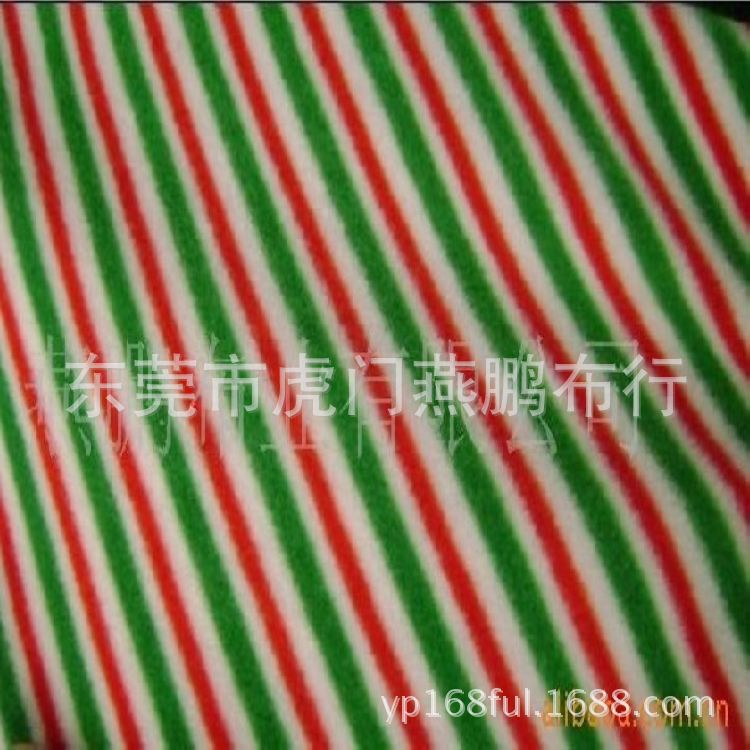 现货供应100%全涤 条纹印花双面绒 绒布