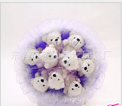 玫瑰熊　情人節禮品　聖誕節禮品　節慶玫瑰花配飾玩具