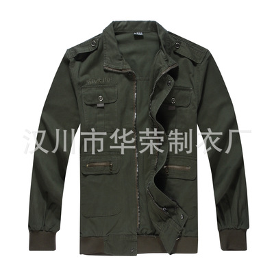 爆款红鹰基地水洗棉军绿军迷服户外长袖套装钓鱼休闲多兜一套起批|ru