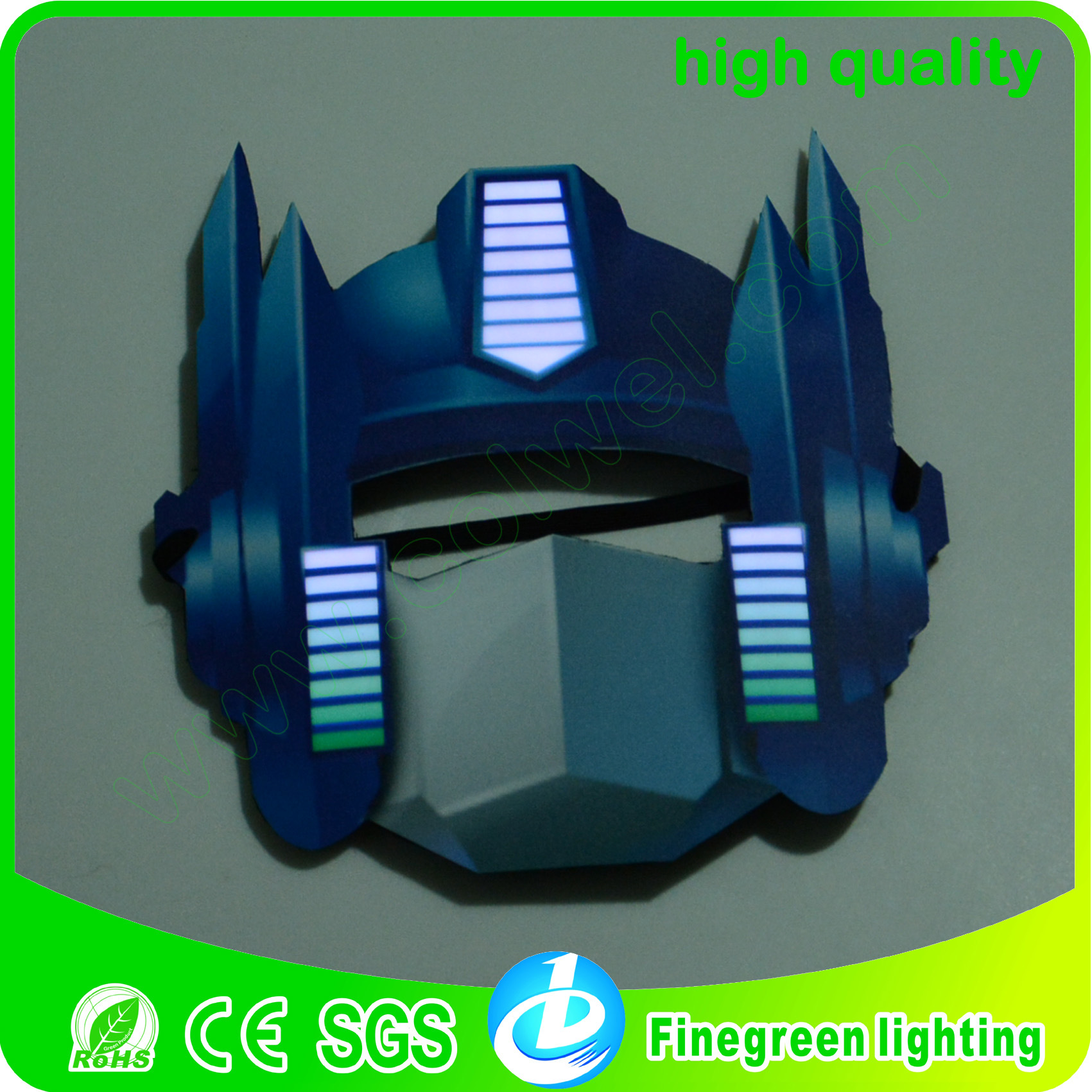 音樂聲控發光麵具