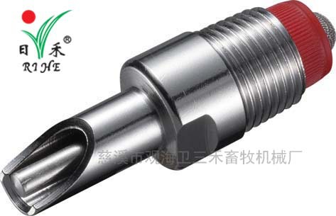 不锈钢小猪饮水器3/8-1/2四分管仔猪用日禾牌慈溪猪水咀