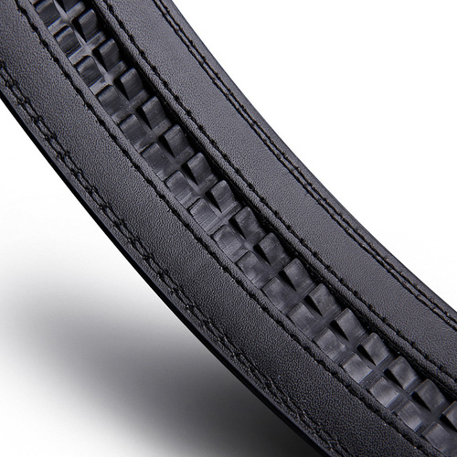 Men's 3.5CM two-layer leather belt body men's belt automatic buckle headless cowhide strip manufacturer wholesale