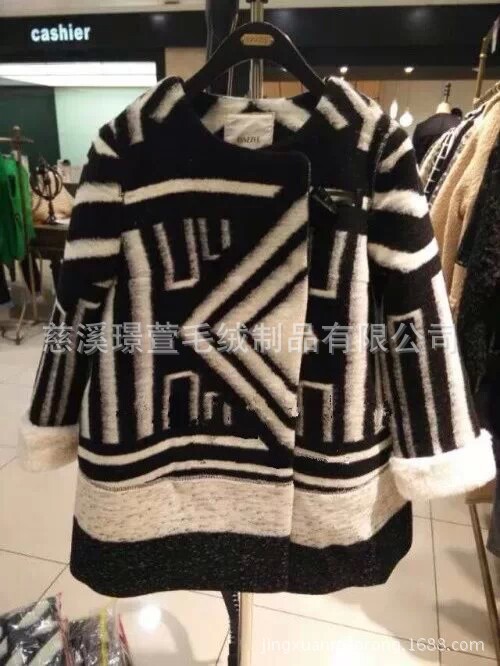 厂家直供毛呢 反吹风羊毛呢 女装大衣 斜纹格子 服装面料布料