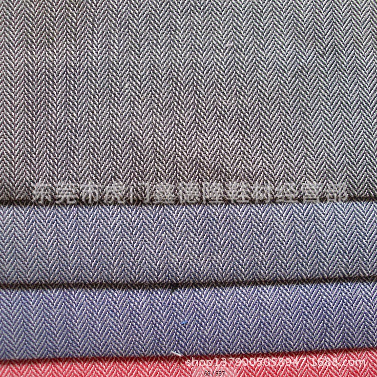GB055新供应麻棉双色细人字斜纹布
