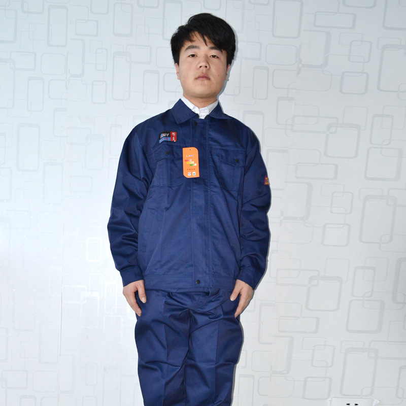 佰益涤棉纱卡防静电工装耐磨耐穿电子化工秋冬长袖防静电工作服