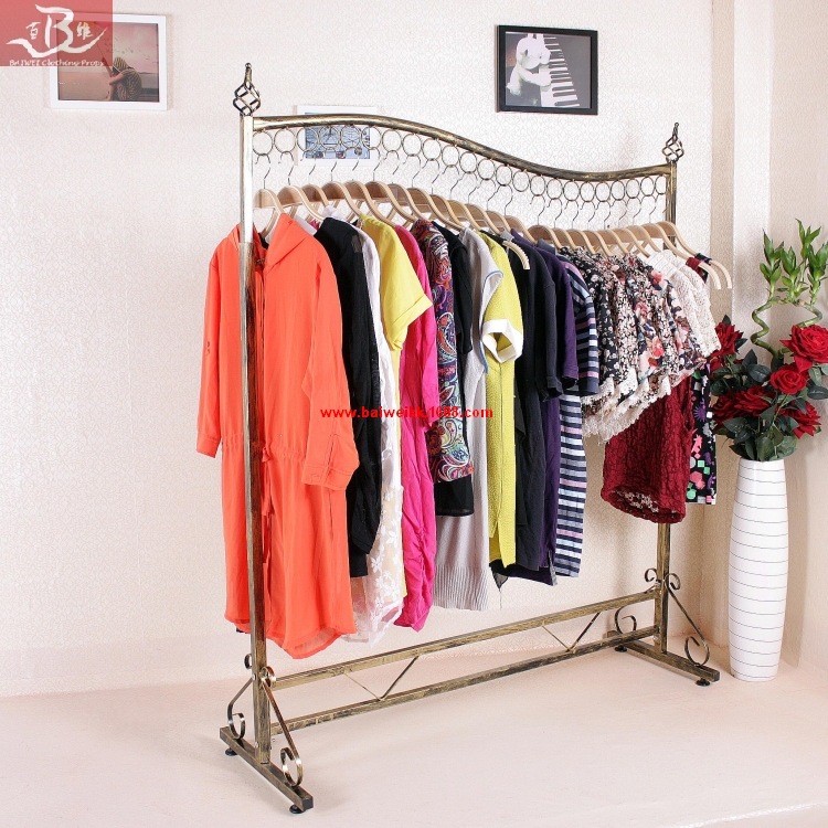 铁艺单杠展示架 落地展示架架 服装展示架 服装落地展示架|ms
