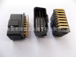 Производитель продает OBD2 изогнутый штекер, подходит для диагностического оборудования, автомобильного подключения и ELM327