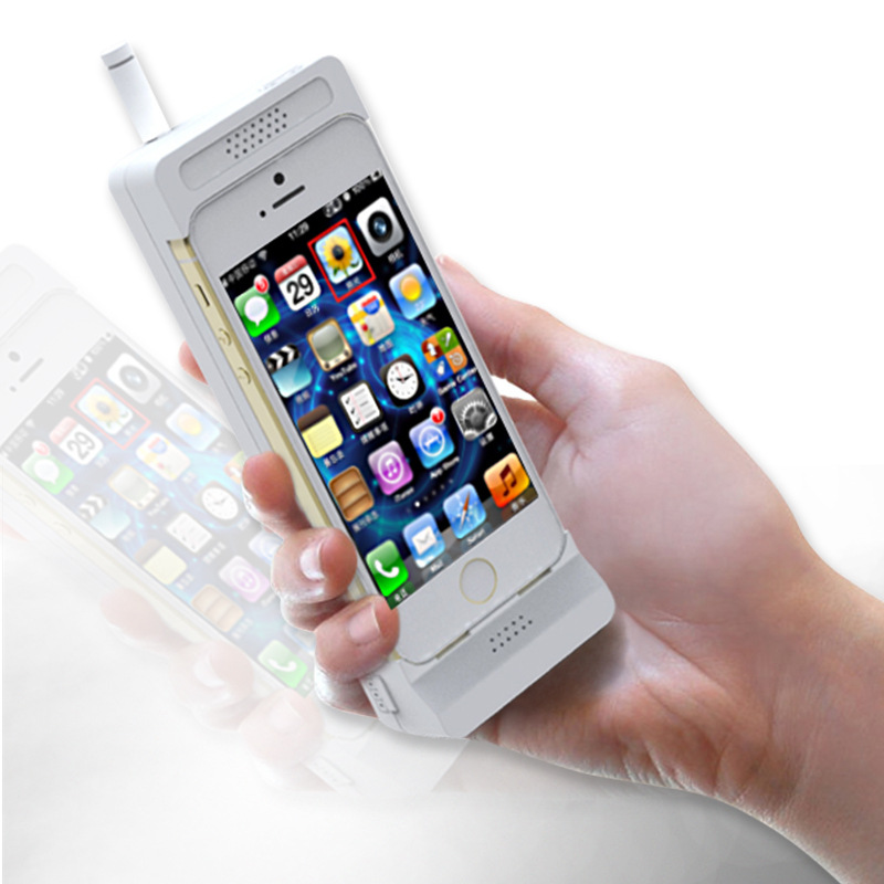 厂家直销 新款创意复古大哥大移动电源 背夹iPhone5 5S手机充电宝，随机发货4