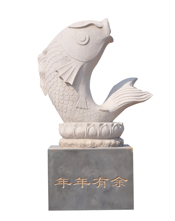 雕刻年年有鱼动物_石材 年年有鱼 动物雕刻 根
