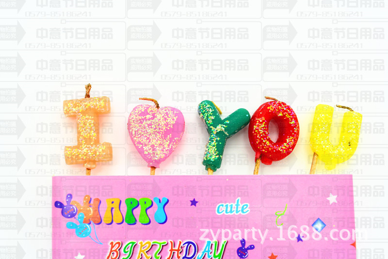 Birthday Candles/Love Candle/Letter candles /i love you candle