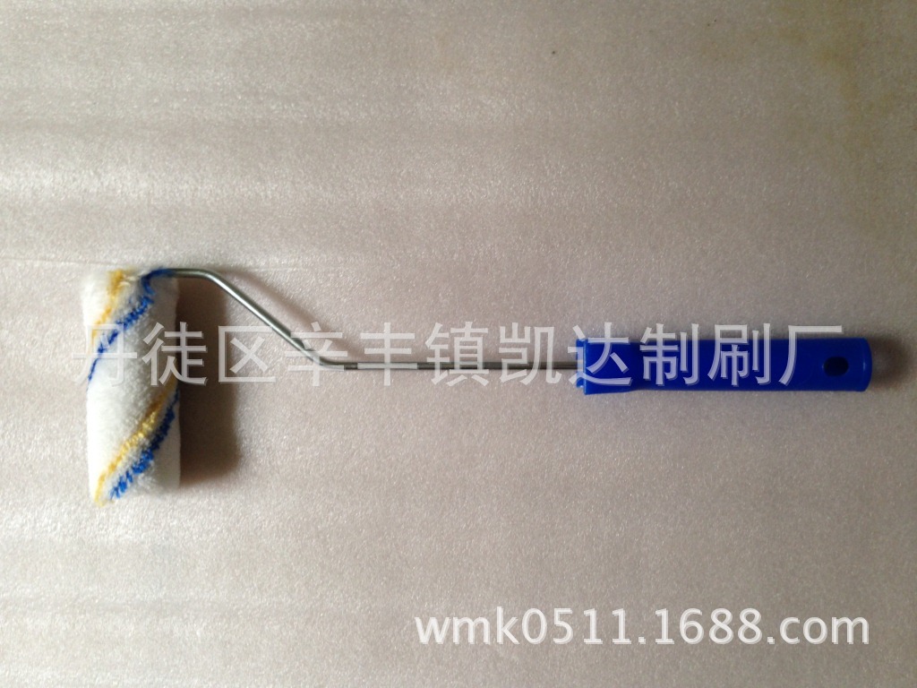 4*18长杆滚筒刷30mm管径白底黄条滚筒刷毛刷滚刷辊刷