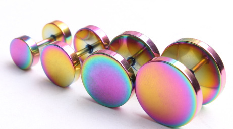 Fashion Round Stainless Steel Ear Studs 1 Piece