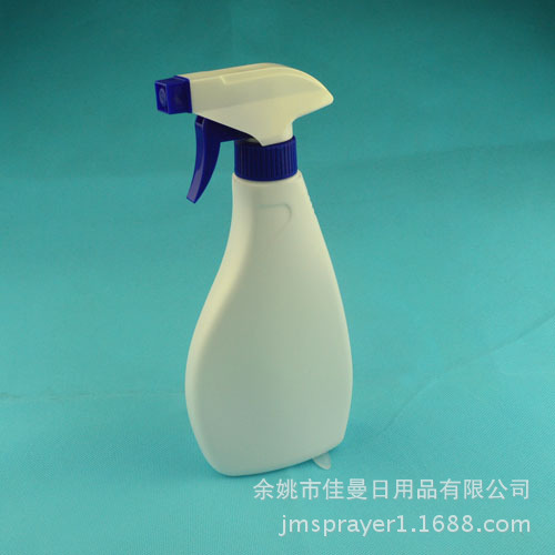 供应 500ml毫升喷瓶 液体塑料瓶 白色扁瓶