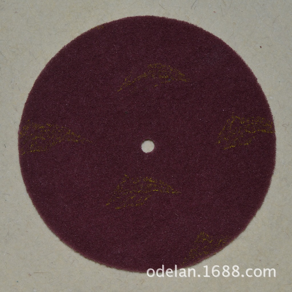 鲨鱼牌7447工业百洁布批发菜瓜拉丝布抛光布8寸尼龙圆片强切削力