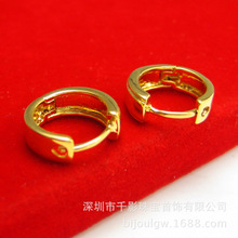 千影黄金耳环18K镀金保色 耳圈耳线高仿999足金真品时尚新款