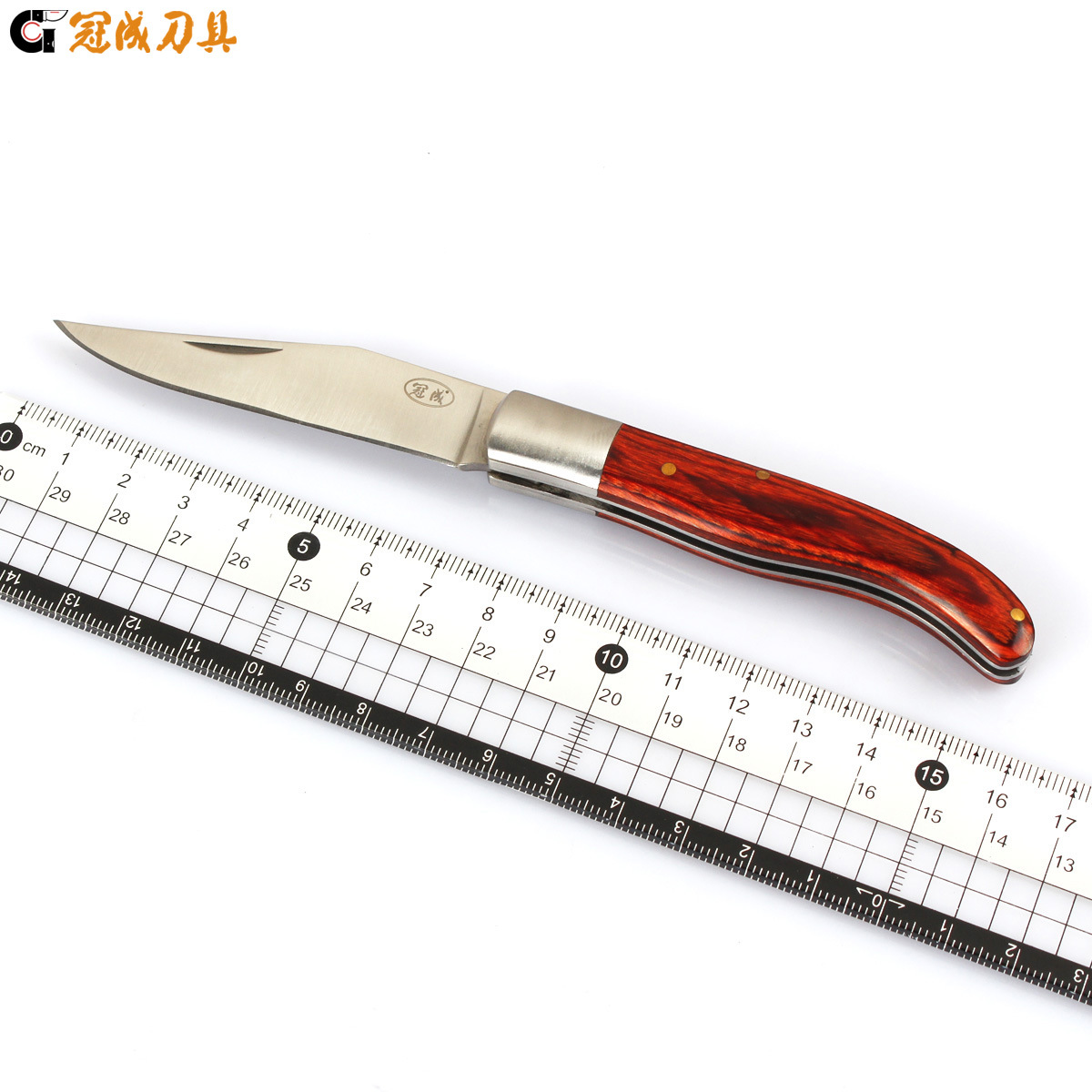 冠成户外野营刀具 随身防身刀 精美实木柄 时尚高档 厂家批发直供