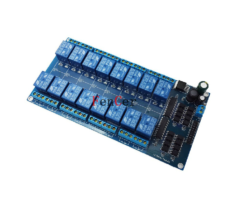 16路 12V 继电器模块 带光耦保护 单片机扩展板 PLC控制板