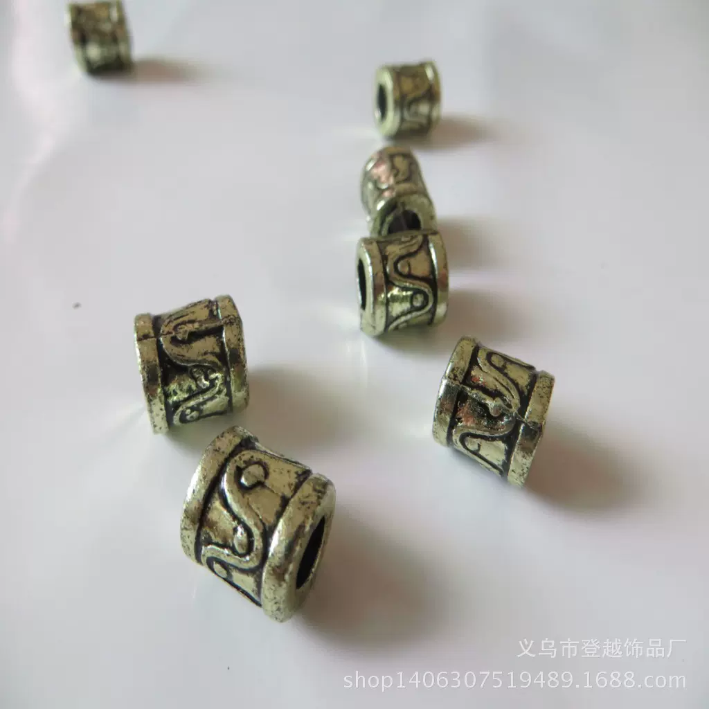 厂家直销CCB电镀桶珠古铜色大孔珠子隔珠diy手工串珠材料配件批发