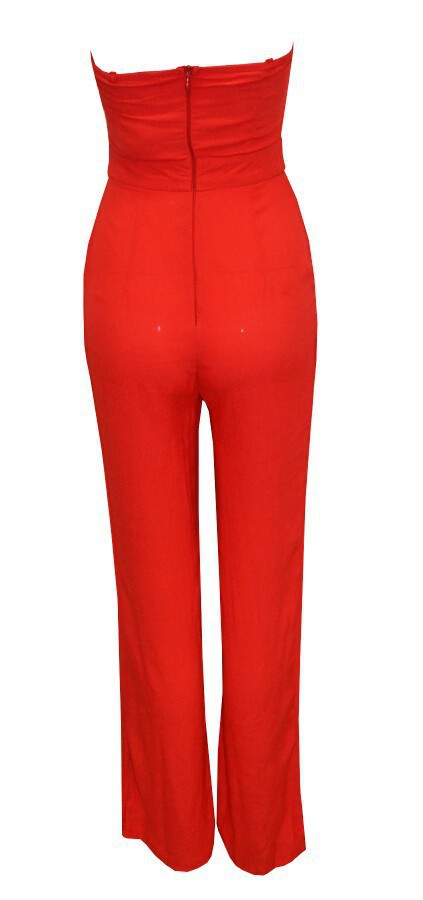 Polyester Fashionpants(Red-S) NHDF0256-Red-S