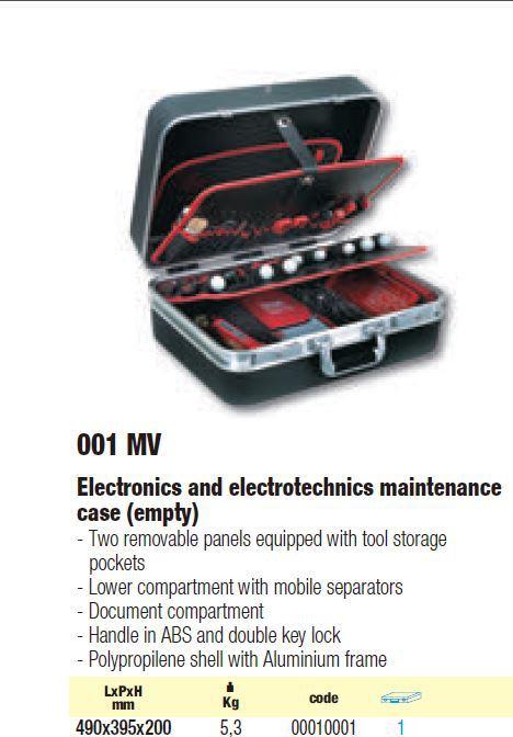 [含税]USAG乌沙克001 MV 电子和电工维修工具箱