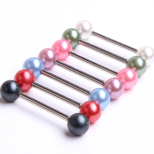 Pointed labret stud close-up product detail