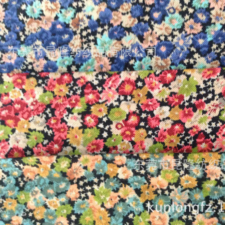 厂家现货 服装服饰专用印花布 全棉活性印府绸印花布 批发