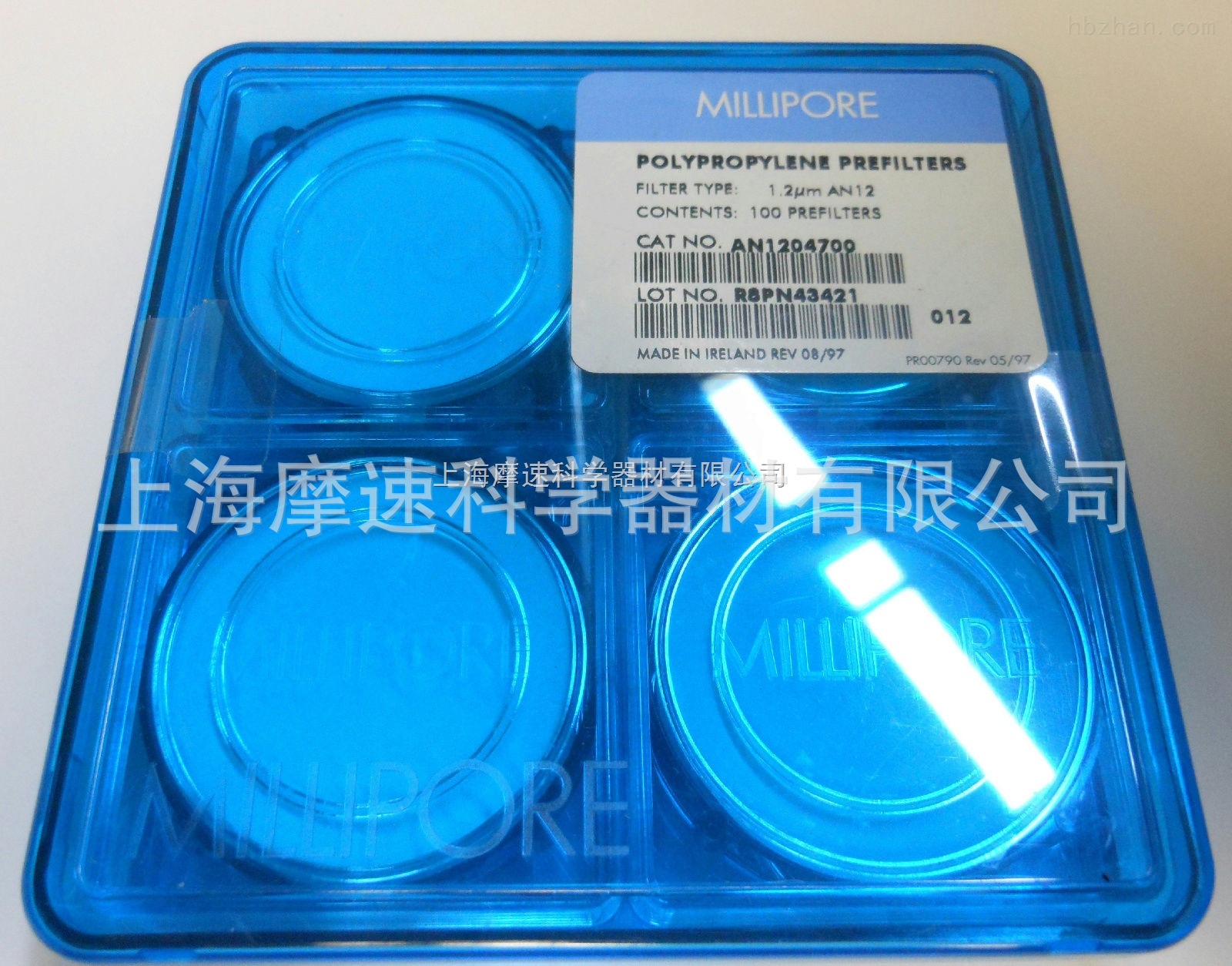 millipore AN1204700 聚丙烯预过滤膜，疏水，1.2um，47 mm