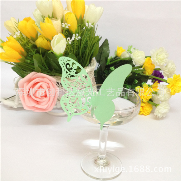 酒杯裝飾紙插卡