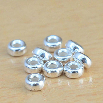 925纯银饰品配件 车轮珠子 水泡珠  DIY手链串珠 纯银隔珠批发|ms