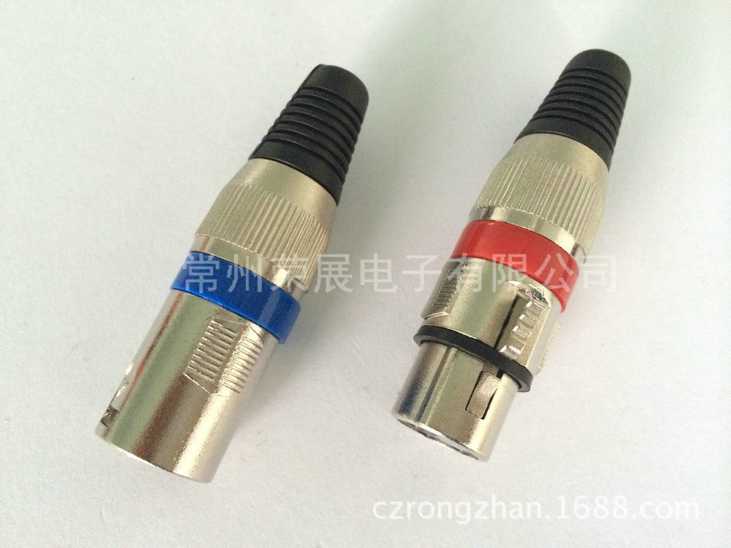 雙色瑞式卡儂插頭麥克風話筒插頭插座