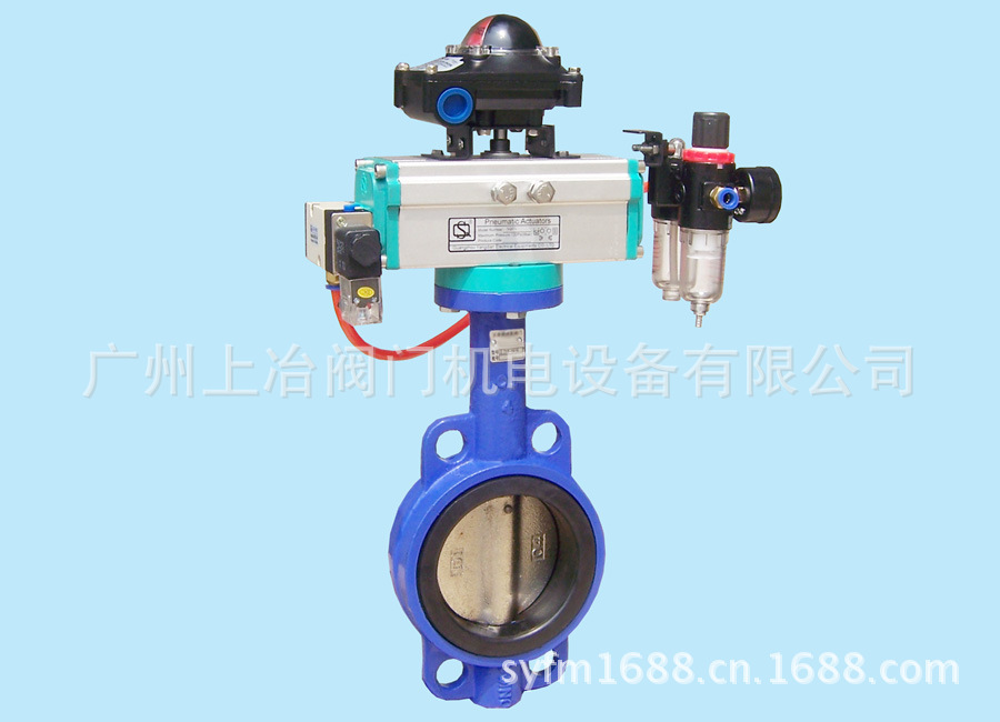 供应D671X对夹式气动蝶阀 气动软密封蝶阀 带信号器反馈等附件