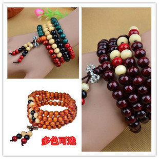 Taobao best selling 6mm and 8mm can be wound around 4 circles 108 diamond knot colorful beads bracelet wholesale
