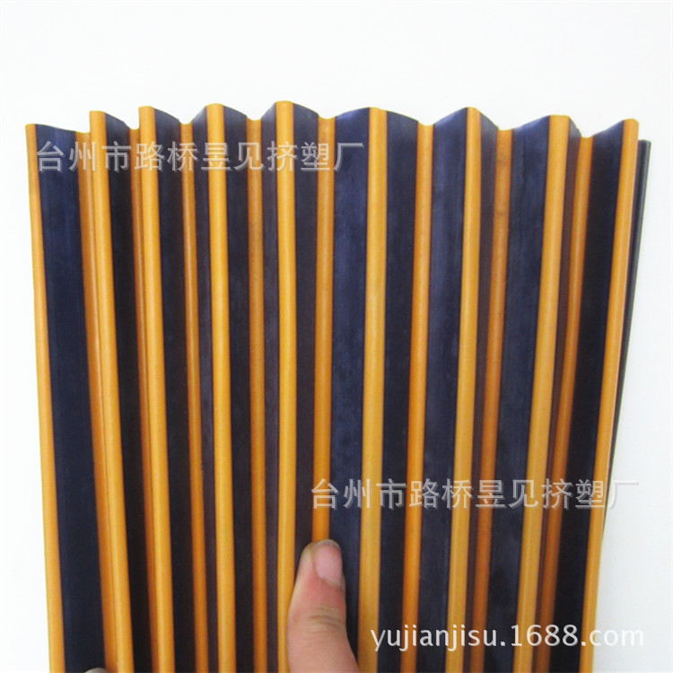 数控机床防尘罩伸缩防护罩挤出异型材加工PVC软硬双色共挤型材