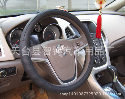 廠家直銷汽車用品打孔波浪四季女性男士車用方向盤套透氣皮把套