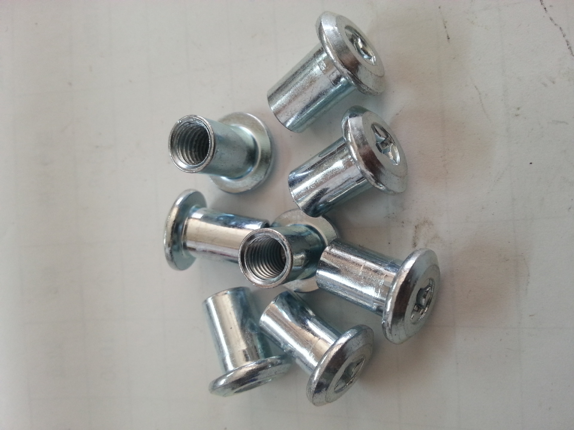 供应家具螺l螺母  对接螺螺母 板材螺母 家具夹板螺母 内牙螺母