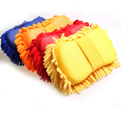 Chenille car wash block car wash sponge car cleaning sponge block car cleaning tool car wash rag
