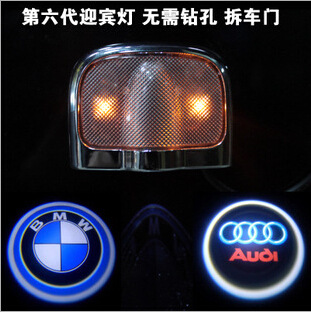 新款第六代镭射迎宾灯 led装饰灯车门灯 车标投影灯 6代无损安装|ms