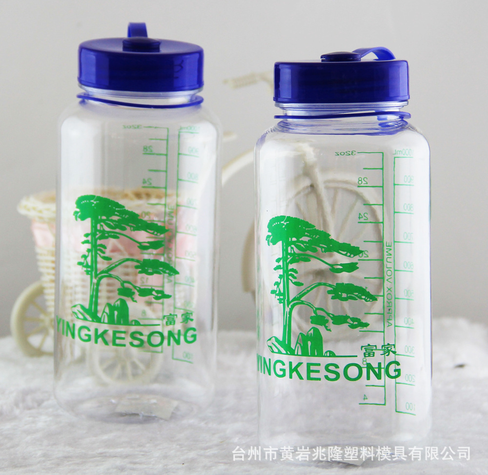 PC大容量水杯密封防漏 可印字印制logo 手提杯 带滤网太空杯