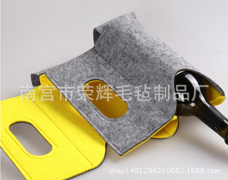 厂家批发生产创意家居收纳礼品 毛毡高档红酒袋 酒瓶袋 可混批