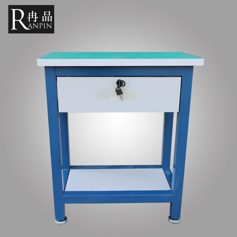 冉品 带抽屉工作台 静电皮工作柜 工厂包装工作台仓库包装桌子