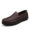 Non-slip comfortable footwear for leisure for leather shoes, plus size, cowhide, soft sole