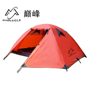 Wholesale PINNACLE outdoor 2-person 3-person double-layer double-door camping aluminum pole tent rainproof 3000mm