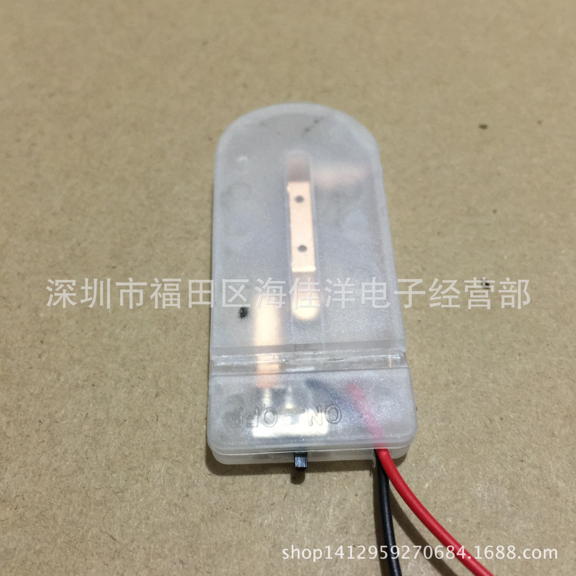 2032两节扁平透明盒子红黑线-3